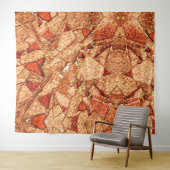 赤オレン絵を描ズ火山石スケッチ タペストリー (インサイチュ(横))