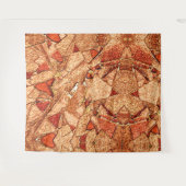 赤オレン絵を描ズ火山石スケッチ タペストリー (正面(横))