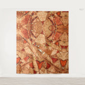 赤オレン絵を描ズ火山石スケッチ タペストリー (正面)