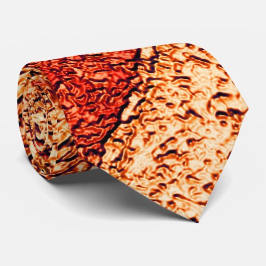 赤オレン絵を描ズ火山石スケッチ ネクタイ (ロール)