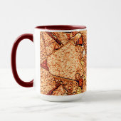 赤オレン絵を描ズ火山石スケッチ マグカップ (左)
