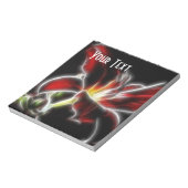 赤オーキッドウォーターカラーフローラメモ帳 ノートパッド (回転)