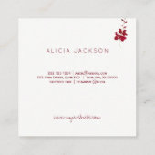 赤オーキッド銅バラ金ゴールド口紅ディストリビューター スクエア名刺 (裏面)