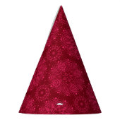 赤オーナメント パーティーハット (左)