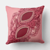 赤オーバルアイアート クッション (裏面)