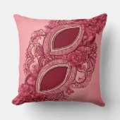 赤オーバルアイアート クッション (正面)