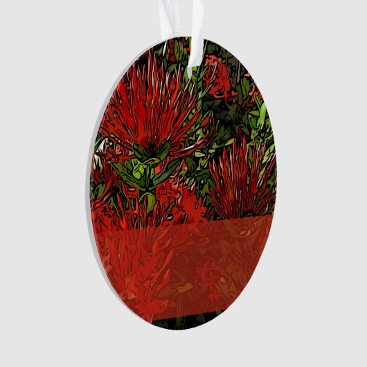 赤オ鮮やかレンジファイアブッシュ オーナメント (正面)