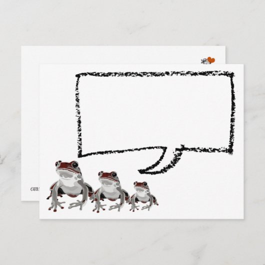 赤カエル ポストカード (正面/裏面)