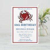 赤カエレガントニモダンシーフードバースデーパーティー 招待状 (スタンド正面)