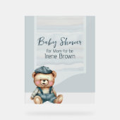 赤カジュアル魅力的ちゃんシャワーテーマアクリル標識 アクリルサイン (正面)