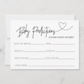 赤カスタマイズちゃんシャワー予測カードゲームハート 招待状 (正面)