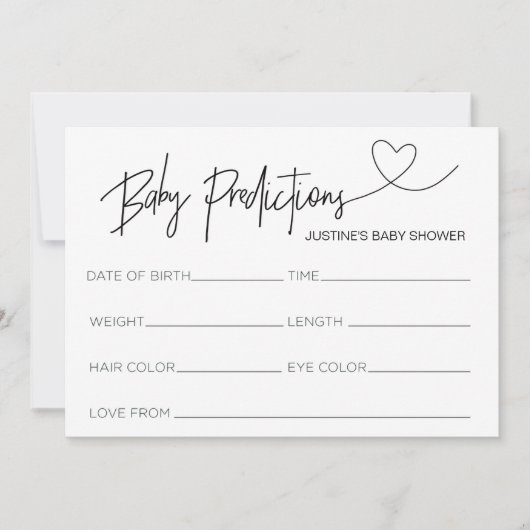 赤カスタマイズちゃんシャワー予測カードゲームハート 招待状 (正面)