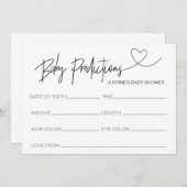 赤カスタマイズちゃんシャワー予測カードゲームハート 招待状 (正面/裏面)