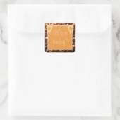 赤カスタマイズシャワーユニセックスオレンジ スクエアシール (バッグ)