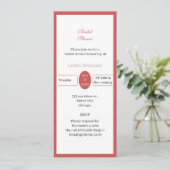赤カスタマイズブライダルシャワー 招待状 (スタンド正面)