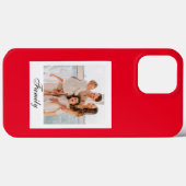 赤カスタマイズモダンヴィンテージiPhoneケース Case-Mate iPhoneケース (裏面 (横))