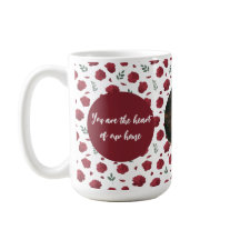 赤カスタムい花の付いたフォトマグカップ | 母の日