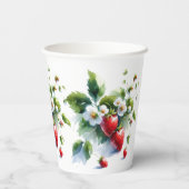 赤カスタムちゃんシャワー用ストロベリー紙カップ 紙コップ (裏面)