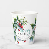 赤カスタムちゃんシャワー用ストロベリー紙カップ 紙コップ (正面)