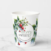 赤カスタムちゃんシャワー用ストロベリー紙カップ 紙コップ (正面)