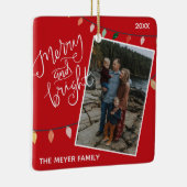 赤カスタムと明メリーるいクリスマスライト写真 セラミックオーナメント (右)