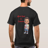 赤カスタムと緑のパパと息子の戯画 Tシャツ (裏面)