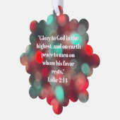 赤カスタムと緑の輝くクリスマス オーナメントカード (左)