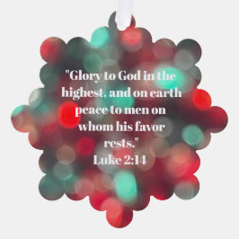 赤カスタムと緑の輝くクリスマス オーナメントカード