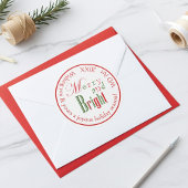 赤カスタムと緑の「明るいメリー」ステッカー ラウンドシール