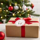 赤カスタムと緑の「明るいメリー」ステッカー ラウンドシール