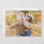 赤カスタムと金ゴールドの写真コラージュのクリスマスグリーティング シーズンカード (裏面)