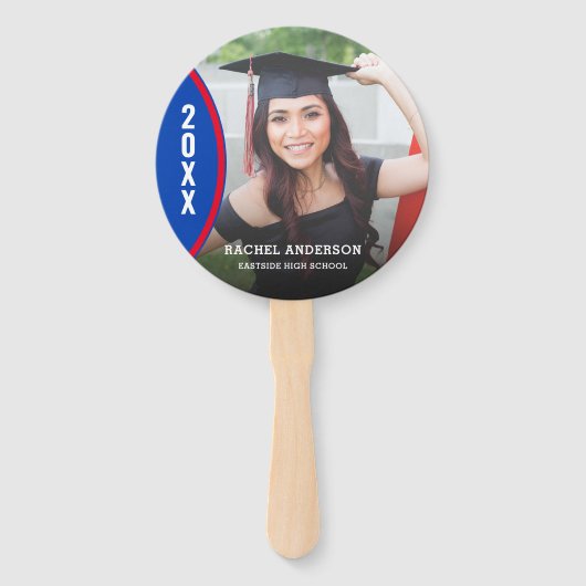 赤カスタムと青の卒業写真ハンドファン ハンドファン (正面)