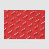 赤カスタムクリスマスホリータイルのロゴ 薄葉紙 (正面)