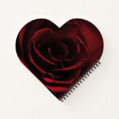 赤カスタムバラ永遠の愛を愛した ノートブック (裏面)