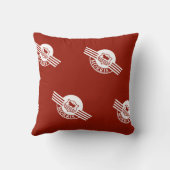 赤カスタムパーソナライズされたモリス小クッション クッション (裏面)