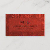 赤カスタムプラスチックラップ美的プロフェッショナル 名刺 (正面)