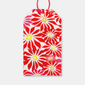 赤カスタムポインセチアラベルのホリデーキッチンホテル ギフトタグ (裏面)