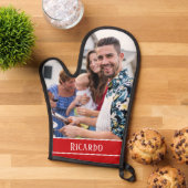 赤カスタムモノグラシンプルム写真 鍋つかみ (トップダウン)