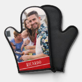 赤カスタムモノグラシンプルム写真 鍋つかみ (正面/裏面)