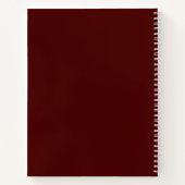 赤カスタム会社ロゴホワイト |カスタマイズ ノートブック (裏面)