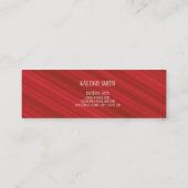 赤カスタム写真卒業式の名刺の挿入 コーリングカード (裏面)