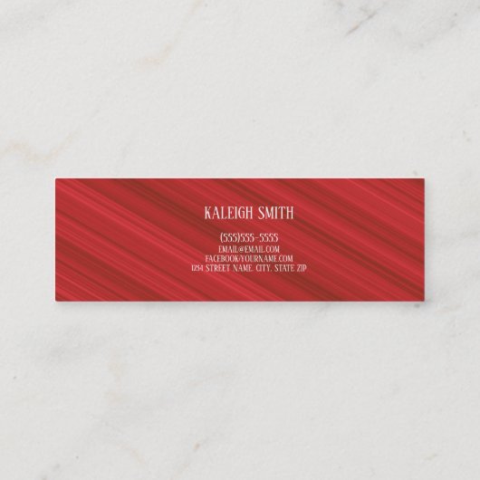 赤カスタム写真卒業式の名刺の挿入 コーリングカード (裏面)