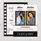 赤カスタム学院生の 招待状 (正面/裏面)