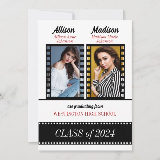 赤カスタム学院生の 招待状 (正面)