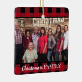 赤カスタム水牛プレイド2写真ファミリーフォト セラミックオーナメント (右)