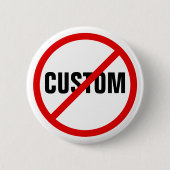 赤カスタム禁のサインバック 缶バッジ (正面)