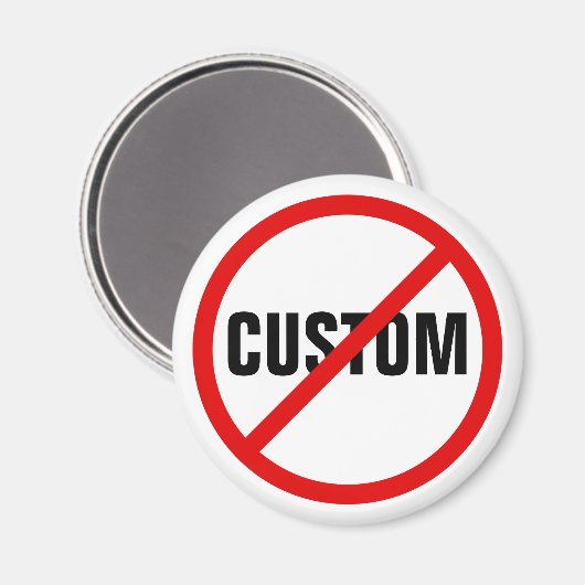 赤カスタム禁の標識冷蔵庫用マグネット マグネット (正面/裏面)