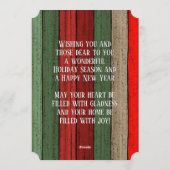 赤カスタム緑風化木板パターン シーズンカード (裏面)