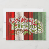 赤カスタム緑風化木板パターン シーズンカード (正面)