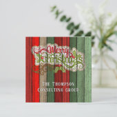 赤カスタム緑風化木板パターン シーズンカード (スタンド正面)